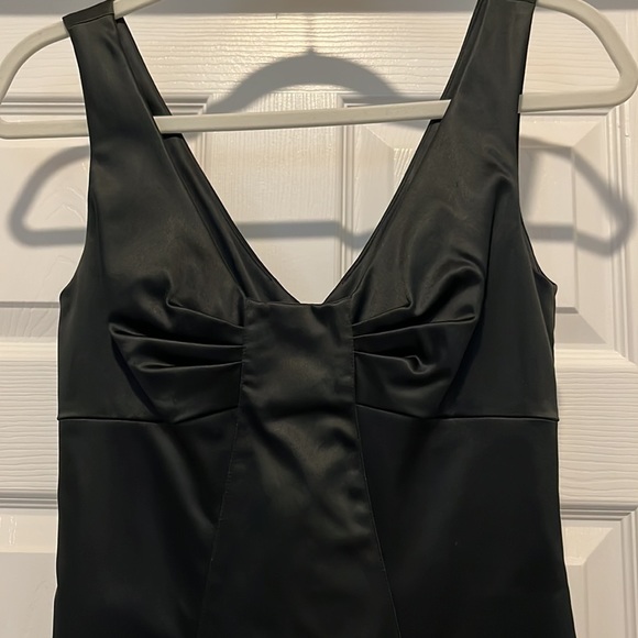 Dolce and Gabbana Beautiful Black Cocktail Satin Midi Dress, size 40 - Picture 2 of 12